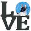 Blue/Pink Dog Metal Wall Artwork LOVE - SS4756-BUWALV