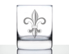 Fleur de Lis Whiskey Rocks Glass - Floral French Gifts