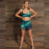 ON THE FRINGE SHORTS Rayon Spandex Tie Dye Fringe Booty Shorts - JD8WShortsJD8-aqua-L