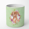 Dog 10 oz Flowers Decorative Soy Candle - CK4392CDL