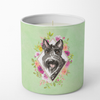 Dog 10 oz Flowers Decorative Soy Candle - CK4374CDL