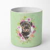 Dog 10 oz Flowers Decorative Soy Candle - CK4377CDL