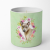 Dog 10 oz Flowers Decorative Soy Candle - CK4348CDL