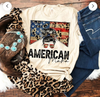 American mama leopard graphic tee