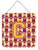 Monogram Letter Football Wall or Door Hanging Prints - CJ1081-CDS66