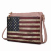 Madeline Printed Flag Vegan Leather Women's Crossbody Bag - S001652B002246P000098V007