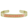 8Mm Solid Stainless Steel Colored Scripture Cuff In Gold By Pink Box - PinkBox-25-652