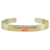 8Mm Solid Stainless Steel Colored Scripture Cuff In Gold By Pink Box - PinkBox-25-677