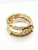 Wrap Bracelets-Rachel in Champagne Leather & Blush