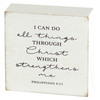 I Can Do All Things Wood Mini 3"x3"