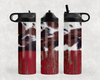 faux cowhide and Barn Wood Steel Water Bottle