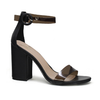 Yoki FRIDAY-80 Women's Open Toe High Heel With Lucite Straps - FRIDAY-80-BKA