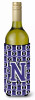 Monogram Letter Football Wine Bottle Hugger - CJ1068-NLITERK