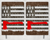 Thin Red Line Printed 8 Inch  A-5 Journal