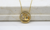 Initial Ring Necklace With Austrian Crystal By Pink Box - PinkBox3-11067