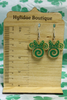 Green Swirl Dangle Earrings