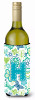 Monogram Letter Flowers and Butterflies Wine Bottle Hugger - CJ2006-HLITERK