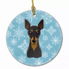 Snowflake Dog on Ceramic Ornament - S000213B001695P056303V008