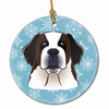 Snowflake Dog on Ceramic Ornament - S000213B001695P056303V014