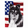 Dog with American Flag Garden Size Flag - SC9630GF