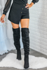 Unmatchable Pointy Slouchy Knee and Thigh High Boots Black