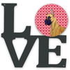 Dog Hearts Love and Valentine's Day Portrait Metal Wall Artwork LOVE - S000213B001695P012564V000