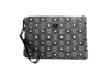MCM Veritas Medium Dark Grey Denim Monogram Clutch Pouch MCM Veritas Medium Dark Grey Denim Monogram Clutch Pouch