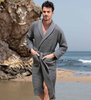 Men's Luxury Long Waffle Bathrobe - BC-RWP112M-CHA-XL64
