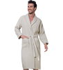 Men's Luxury Long Waffle Bathrobe - BC-RWP112M-BG-M50