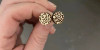 Leopard Print Wood Stud Earrings - B002344P000245V001