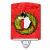 Christmas Wreath Dog Art Ceramic Night Light - S000213B001695P104737V000