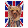 Dog with English Union Jack British Flag Garden Size Flag - S000213B001695P039160V000