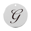 22mm Stainless Steel Cursive Initial Disc Charm - PinkBox3-3246