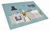Kitchen Scene Dog Print Glass Cutting Board Large - CK7840LCB