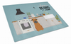 Kitchen Scene Dog Print Glass Cutting Board Large - CK7815LCB