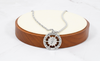 God Has A Plan Initial Sun Pendant Necklace By Pink Box - SUNRNDGODHASAPLANZ