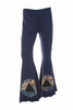 GREAT GIG PANTS Cotton Lycra Bell Bottom Pants with Tie Dye The Dark Side Of The Moon Applique' - S001496B001981P000184V005