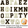 Greek Alphabet Self Adhesive Chenille Patches - LetterBlack-O