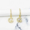 Crystal Initial Drop Earrings - Z2-1023-3-2022-GBA0008-G