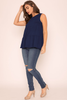 Solid Sleeveless Tiered Tunic - F3-Eloges-4515