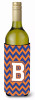 Monogram Letter Chevron Wine Bottle Hugger - CJ1060-BLITERK