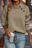 Palmer Quilted Buttoned Neckline Sweatshirt