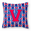 Monogram Letter Football Fabric Decorative Pillow - CJ1076-VPW1414
