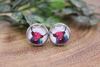 Watercolor Highland Cow || 12mm Glass Stud Earrings