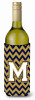 Monogram Letter Chevron Wine Bottle Hugger - CJ1057-MLITERK