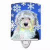 Snowflakes Holiday Dog Art Ceramic Night Light - S000213B001695P102860V000