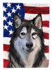 American Flag with Dog Artwork Flag Canvas House Size - CK6734CHF