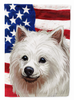American Flag with Dog Artwork Flag Canvas House Size - CK6748CHF