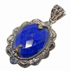 Victorian Style Lapis Lazuli Oxidized Pendant
