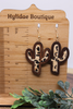 Cactus - Leopard || Dangle Earrings